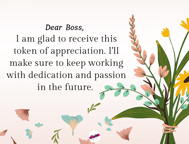 Thank you Note to Boss for Bonus