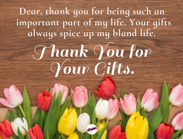 Thank You Message For Gifts Received