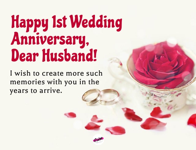 Romantic 1st Anniversary Wishes for Husband