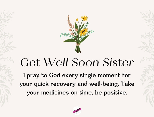 Get Well Soon Messages for Sister