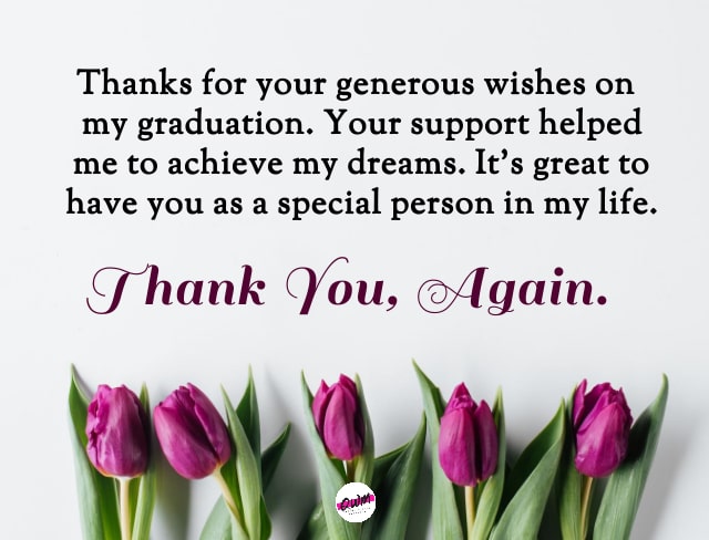 Graduation Thank You Messages