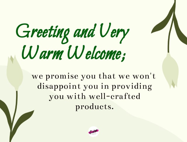 Welcome Messages for Customers