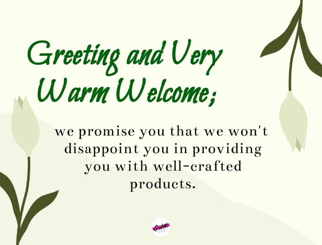 Welcome Messages for Customers