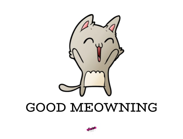 good meowning image