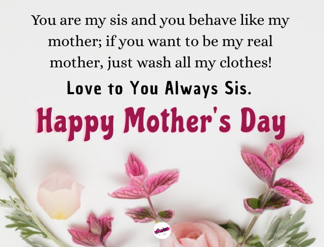 Happy Mothers Day Sister Funny Wishes