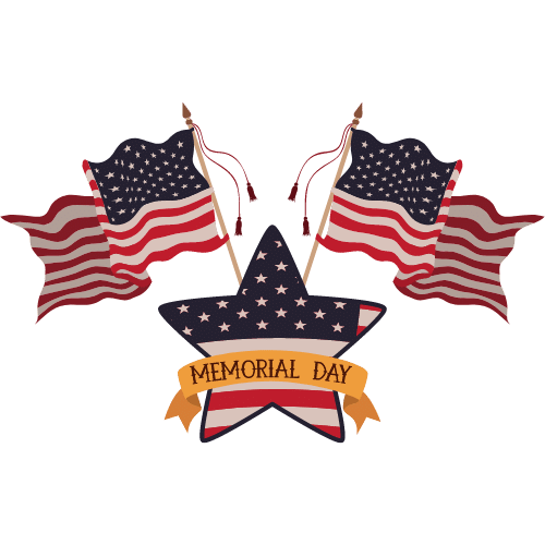 memorial day cliparts star and flag
