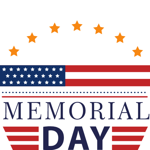 memorial day star and flag clipart