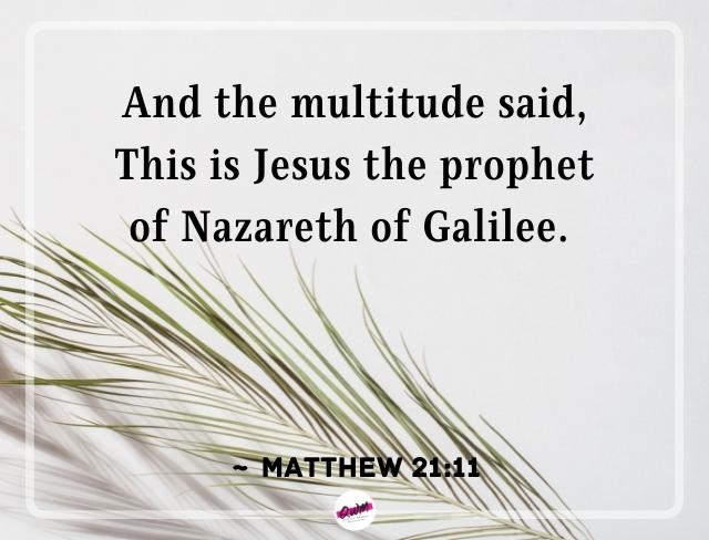 Palm Sunday Bible Verses matthew