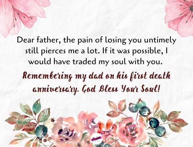 1st Death Anniversary Messages