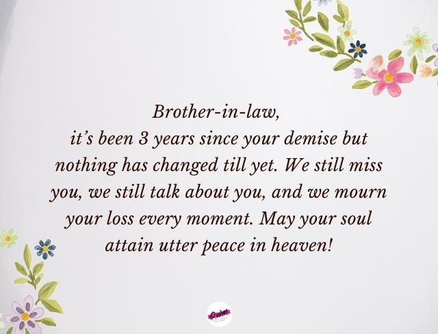 Death Anniversary Messages For Brother-in-law
