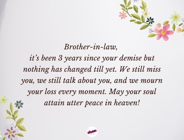 Death Anniversary Messages For Brother-in-law
