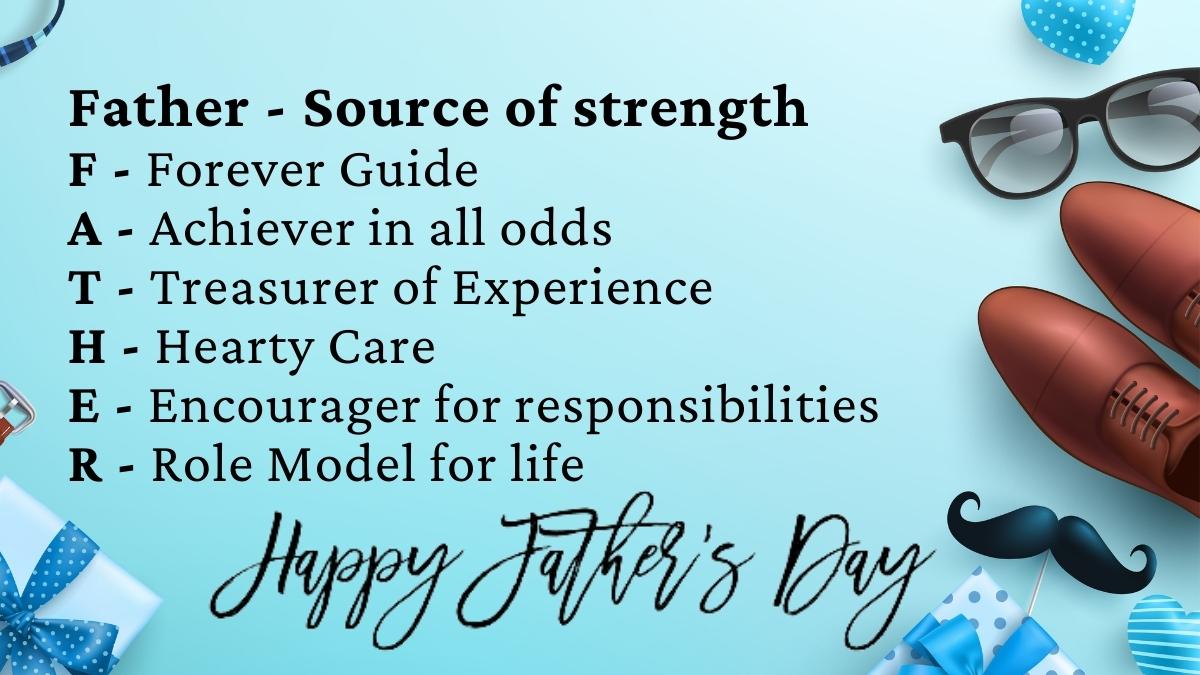 Best Fathers Day Acrostic Poems for kids & Students