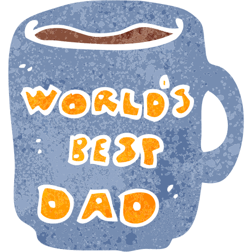 happy fathers day coffee cup clipart
