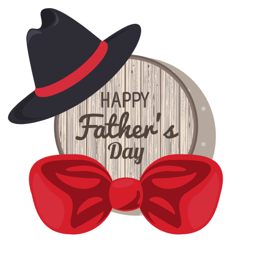 happy fathers day hat and boo clipart