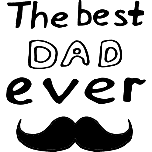 happy fathers day black and white clipart