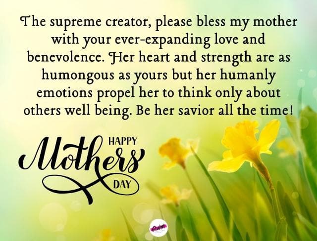 happy mothers day prayer message