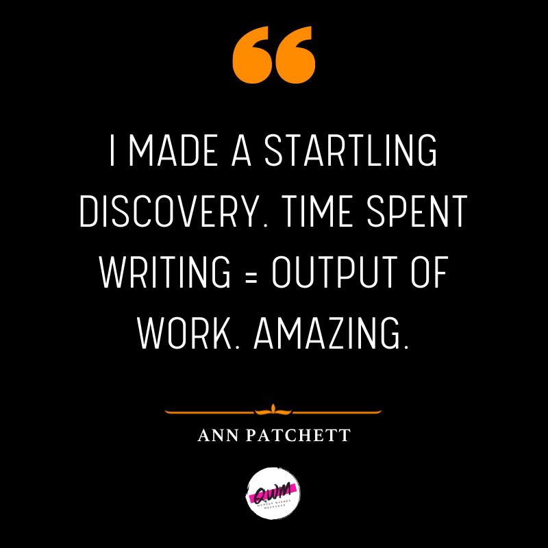 I made a startling discovery. Time spent writing = output of work. Amazing.