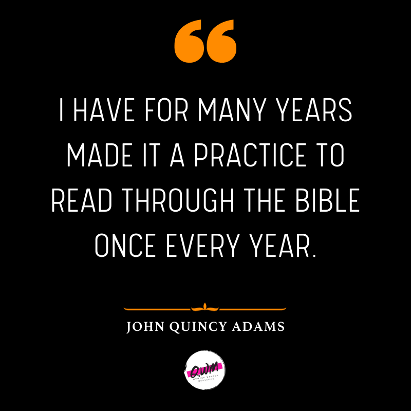 I have for many years made it a practice to read through the Bible once every year.